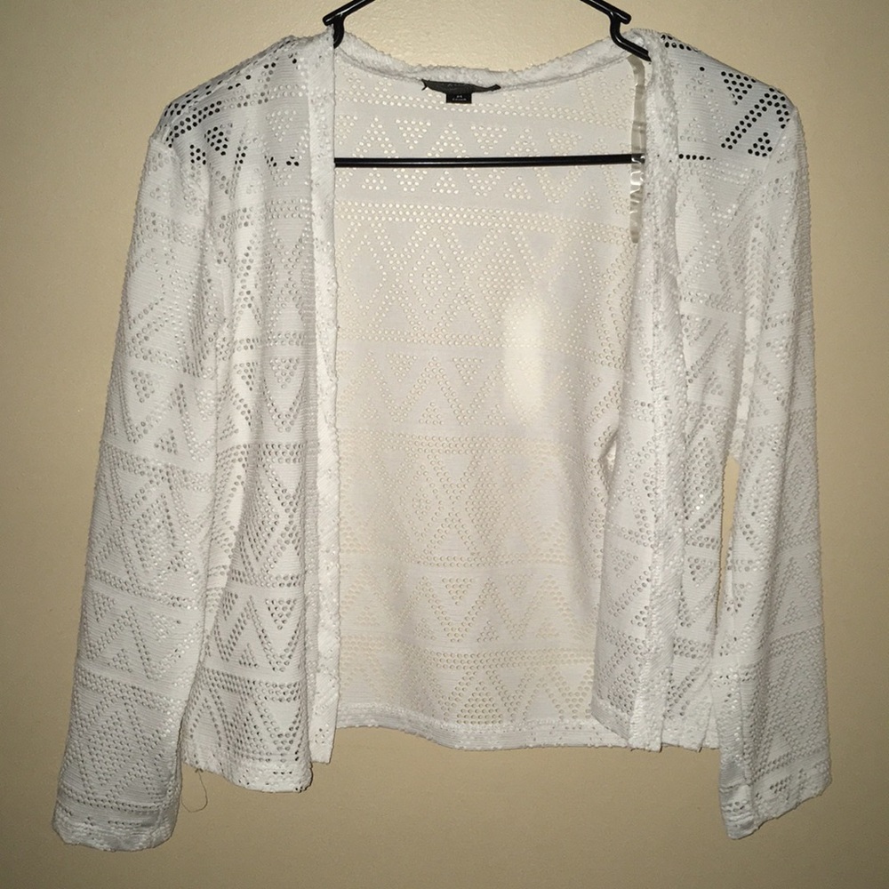 See through white sweater